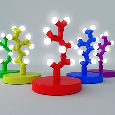 Contemporary Desk Lamp Set 3D model image 1 
