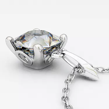 Shimmering Diamond Necklace 3D model image 1 
