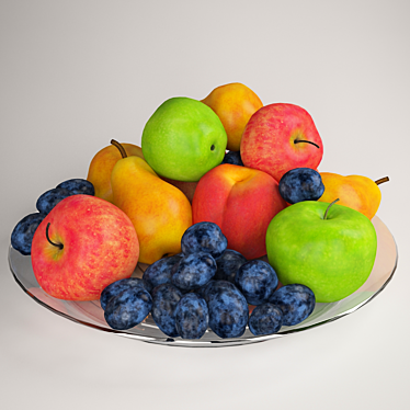 Fresh and Juicy Fruit Display 3D model image 1 
