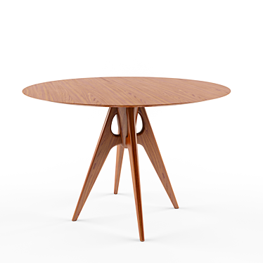 Elegant DUOMO Wooden Side Table 3D model image 1 