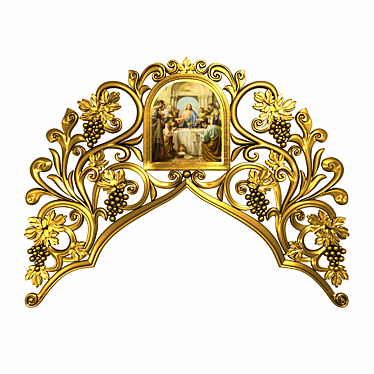  Iconostasis Central Decor: Elegant and Detailed 3D model image 1 