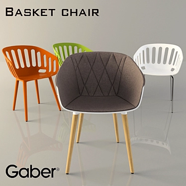 GABER Basket Chair: Italian Elegance for Comfort 3D model image 1 