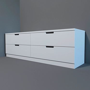 NORDLI 4-Drawer Dresser 3D model image 1 
