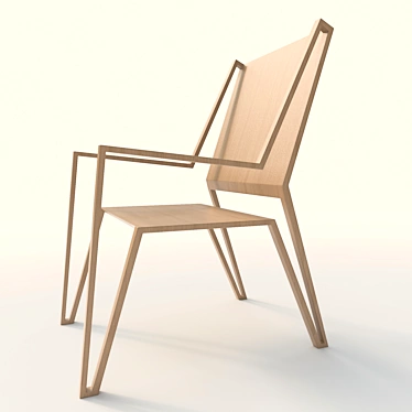 Elegant Outline Chair: Modern Design 3D model image 1 