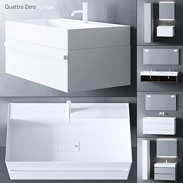 Quattro Zero Vanity - Sleek and Contemporary 3D model image 1 