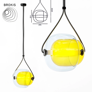 Contemporary Brokis Capsula Pendant Light 3D model image 1 