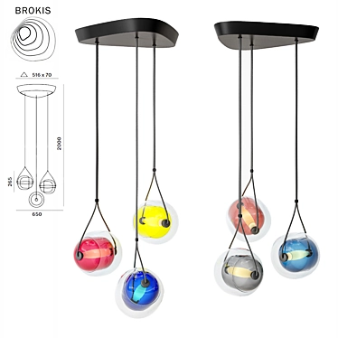 Brokis Capsula Pendant Light 3D model image 1 