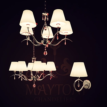 Elegant Lighting Set: Maytoni Chandeliers & Sconces 3D model image 1 