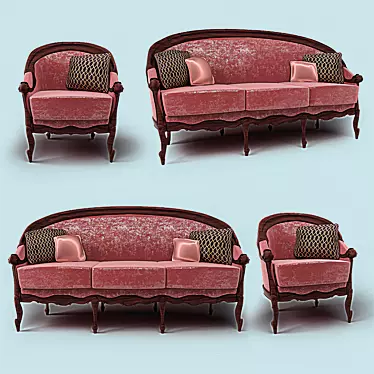 Frida Classic Sofa and Armchair 3D model image 1 