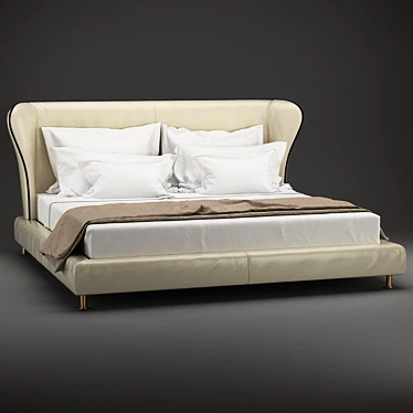 Title: Luxurious Giorgetti Rea Bed 3D model image 1 