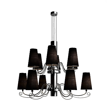 Title: Ilfari Arabian Pearls Chandelier & Wall Lamp Set 3D model image 1 