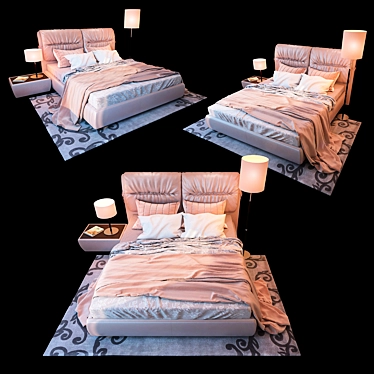 Milana Blest Bed Linen with Alfa Lex Lighting 3D model image 1 