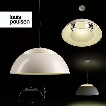 Modern elegance: Louis Poulsen Chandelier 3D model image 1 