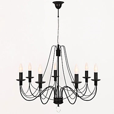 Elegant Loft Hanging Chandelier 3D model image 1 