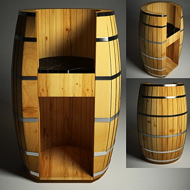 Barrel Reception Desk 3D model image 1 
