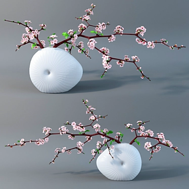 Cherry Blossom Branch Display 3D model image 1 