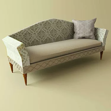 Patterned Leg Sofa 3D model image 1 