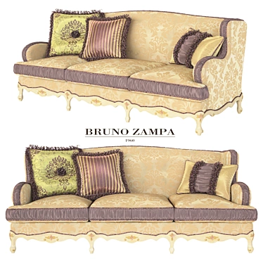 Symphony of Colours: Italian Merlino Sofa 3D model image 1 