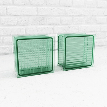 Elegant Glass Blocks - 194mm x 100mm 3D model image 1 