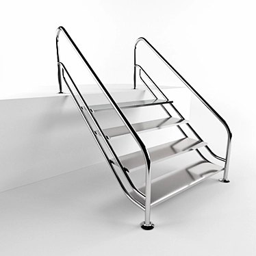 Pool Step & Safety Ladder 3D model image 1 