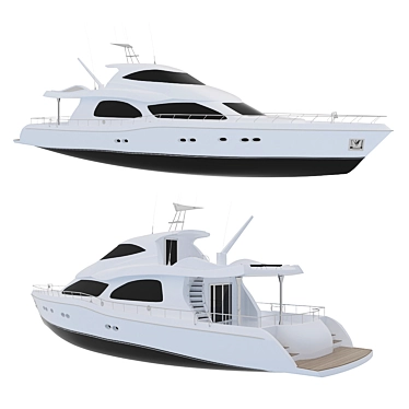 Luxury Ocean Yacht: Length 26,000mm 3D model image 1 