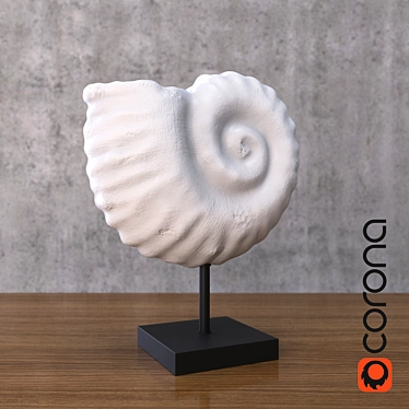 Seashell Figurine: Corona Render, 17K Polys 3D model image 1 