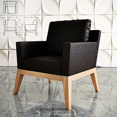  Modern Bodrum Armchair 3D model image 1 