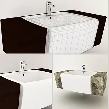 Sleek Wash Basin Solution 3D model image 1 