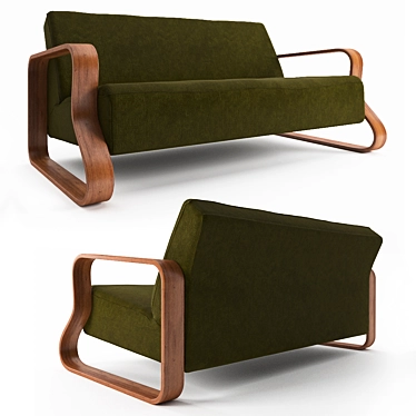 Aalto 544: Iconic Architect's Sofa 3D model image 1 