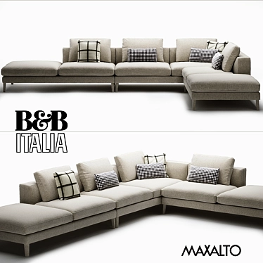 B&B Maxalto Dives Corner Sofa 3D model image 1 