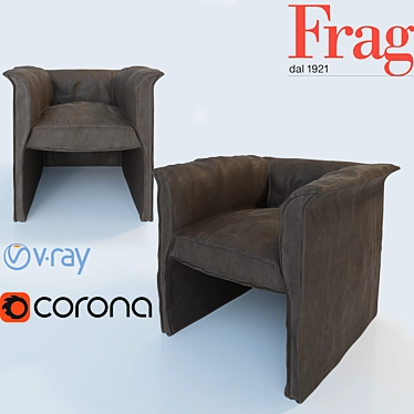 Elegant Parentesi Pendant Light 3D model image 1 