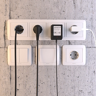 Ultimate Power Kit: Adapters, Sockets & Switches 3D model image 1 