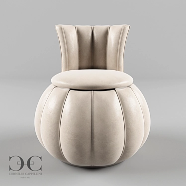 Title: Glamorous Art Deco Armchair - Montgomery 3D model image 1 