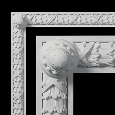  Intricate Molding Design | High Polygon Count 3D model image 1 