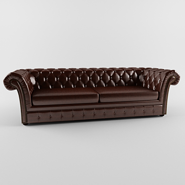 Casper Leather Sofa: Elegant Comfort 3D model image 1 