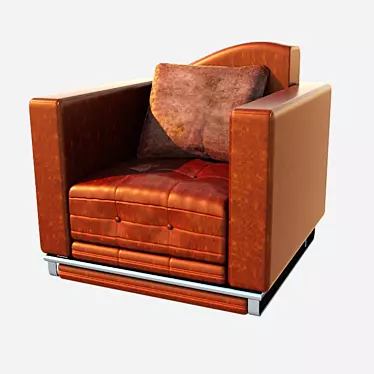 Vintage Leather Armchair 3D model image 1 