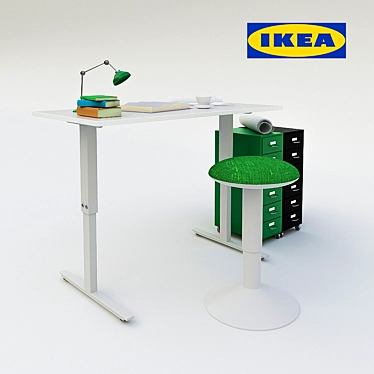 Versatile Transformer Table: Skarsta 3D model image 1 