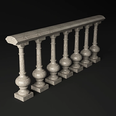 Elegant Classical Balustrade 3D model image 1 