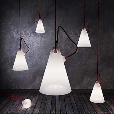 Elegant Trilly Pendant Light 3D model image 1 