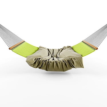 Wooden Rail Hammock 3D model image 1 