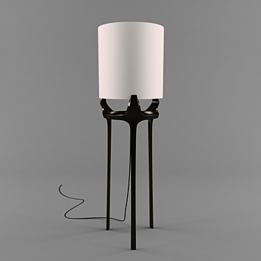 Castle Flint Lamp: Elegant Bronze Floor Lighting 3D model image 1 