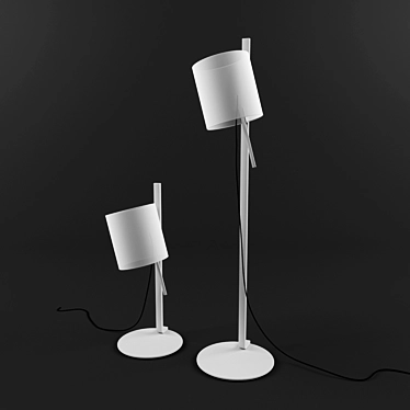 Modern Minimalist Magnetic Lamp 3D model image 1 