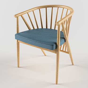 Genny Armchair: Italian Elegance in Compact Design 3D model image 1 