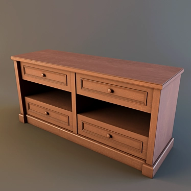 Modern 6-Drawer Chest 3D model image 1 