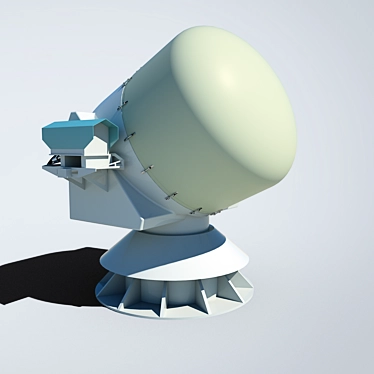 Shipboard Radar Fire Control Antenna 3D model image 1 