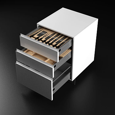 Knife Set Drawer: Complete Kitchen Solution 3D model image 1 