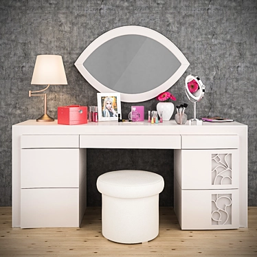 Elegant Vanity Decor for Dressing Table 3D model image 1 