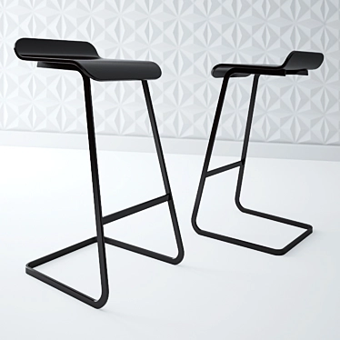 Elegant Cantilever Stools: Alto Collection 3D model image 1 