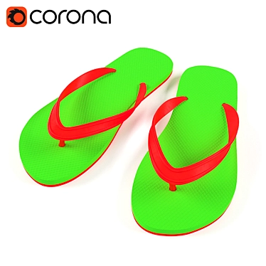 Coastal Comfort Slippers 3D model image 1 