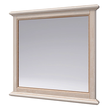 Natural Wood Mirror: "BEATRICHE" Collection 3D model image 1 